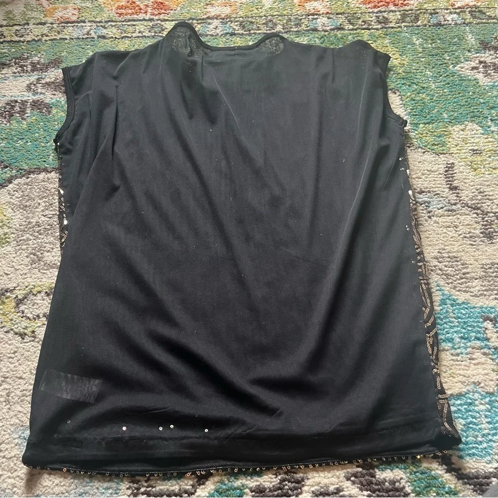 Michael Kors black and gold sequins blouse